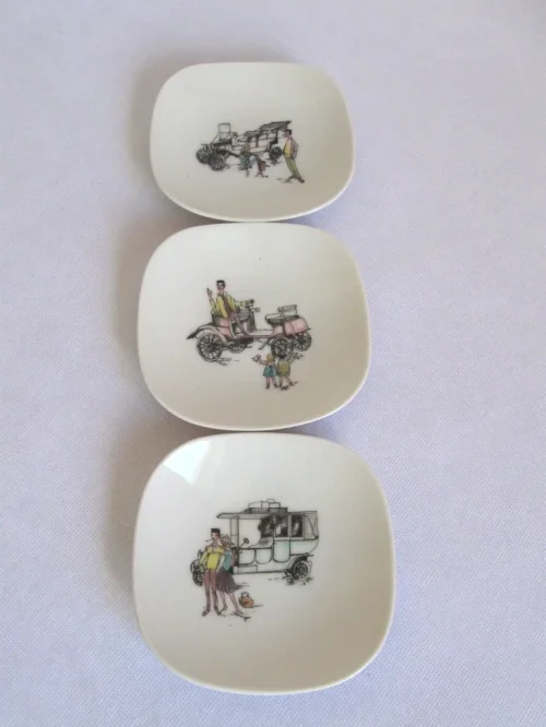 50s confectionery bowls Krautheim automobiles