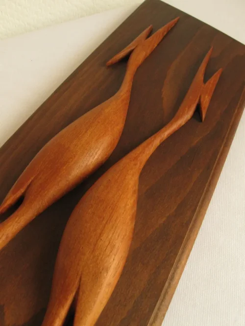 Bild 1 von 60er Holzrelief Wandbild