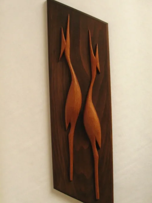 Bild 4 von 60er Holzrelief Wandbild
