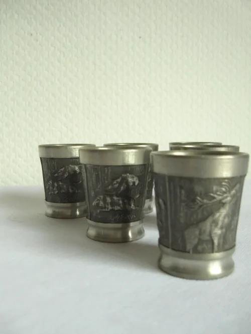 Bild 2 von 60er Zinnbecher Jagdmotive