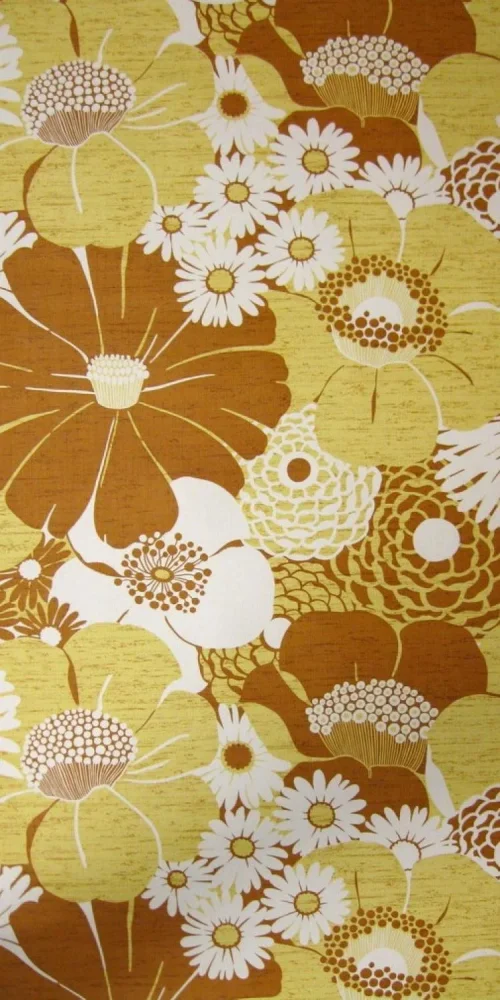 Tapete Wall of Blossoms Yellow