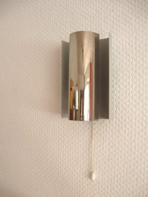 70er Wandlampe Edelstahl