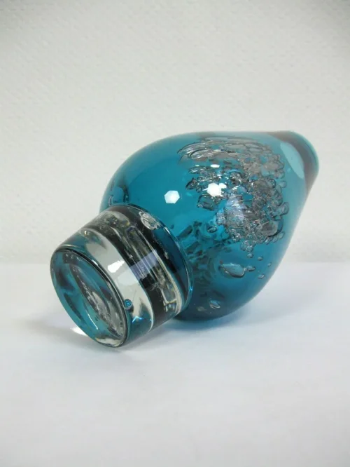 Bild 4 von 70er Zwiesel Kristall Vase FLORIDA, türkis