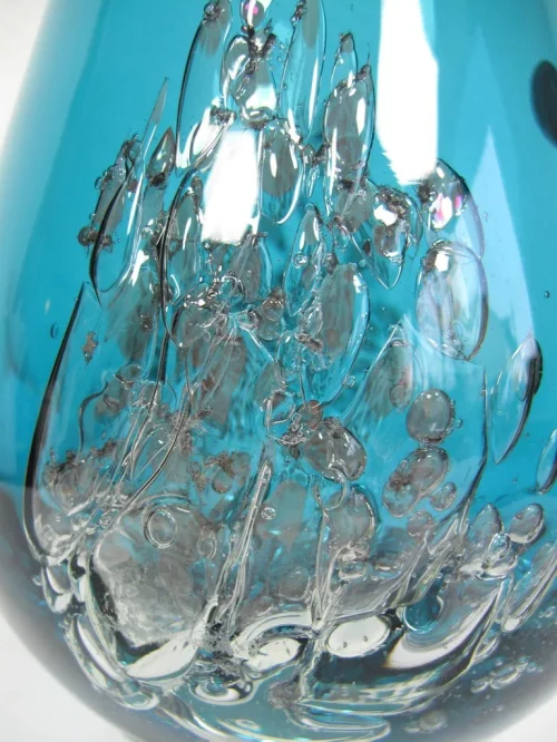 Bild 5 von 70er Zwiesel Kristall Vase FLORIDA, türkis