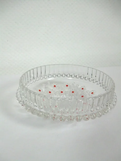 70er Glasschale, Obstschale, Salatschüssel Glas