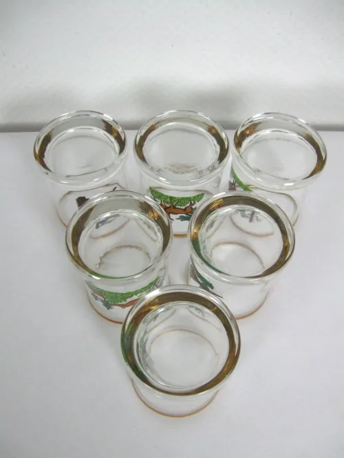 Bild 6 von 70er Trinkgläser Set mit Jagd Jäger Motiven