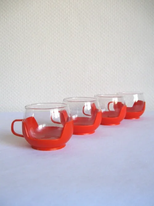 70s tea glasses