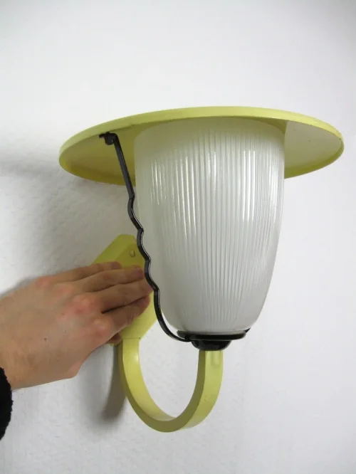 60er Außenlampe Gelb