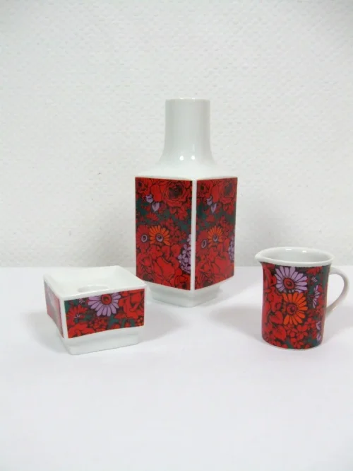 70er Vase Deko-Set