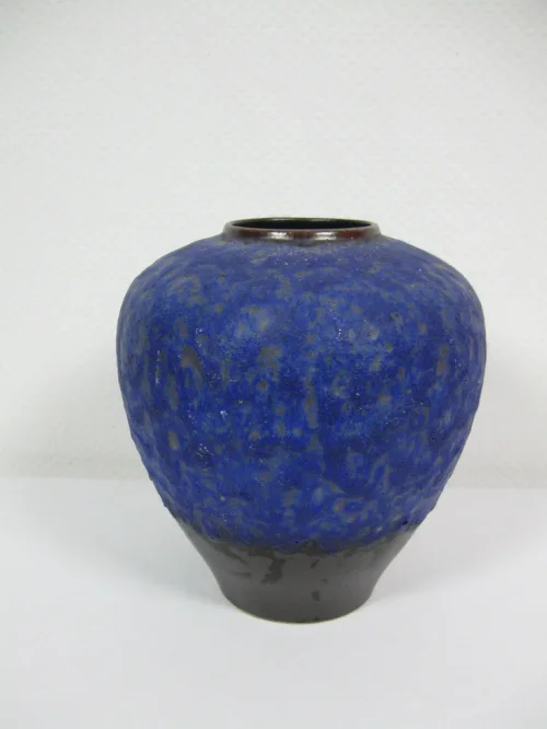 Bild 2 von 70er Vase blau glasiert