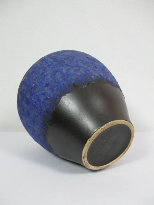 Bild 4 von 70er Vase blau glasiert