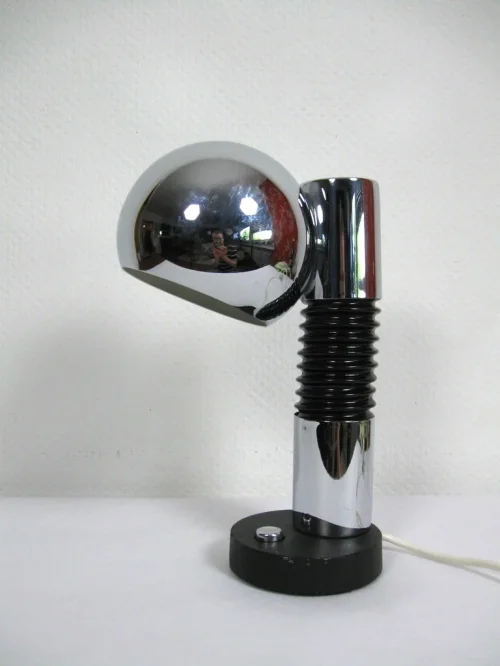 70er Tischlampe Chrom