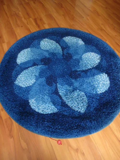 70er runder Teppich