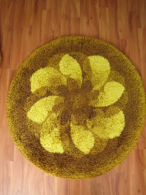 70er Teppich rund