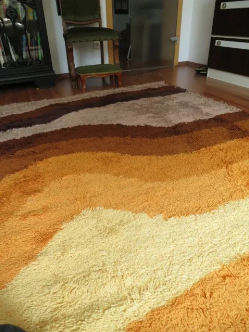 70er Flokati Teppich