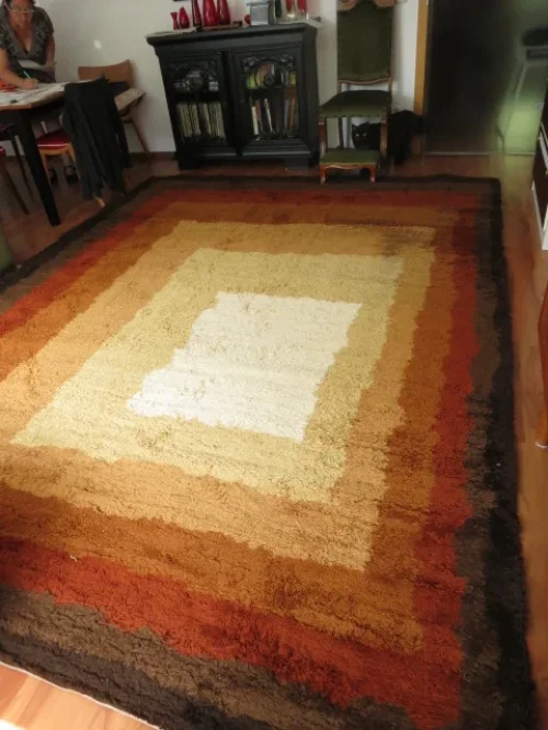 70er Schurwolle Teppich