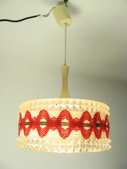 70er Lampe Rot