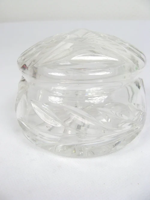 70s glass jar crystal