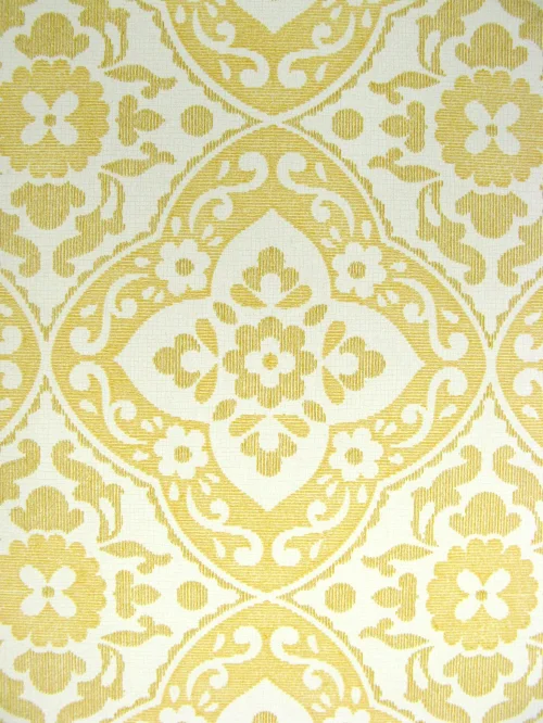 Bild 2 von Tapete Yellow Ornament
