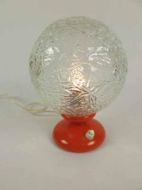 70er Nachttischlampe Orange