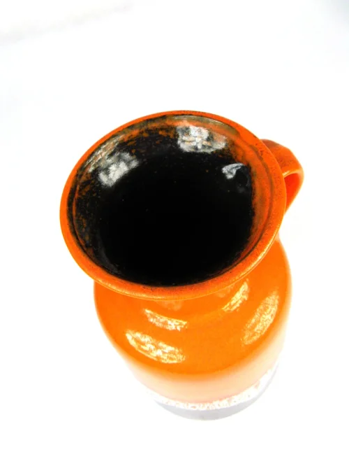 Bild 4 von 70er Henkelvase Orange Jasper