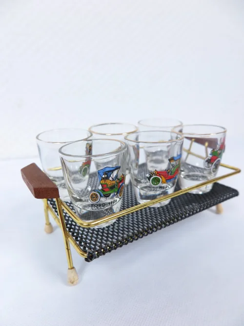 Bild 2 von 50s Schnapps set with vintage cars