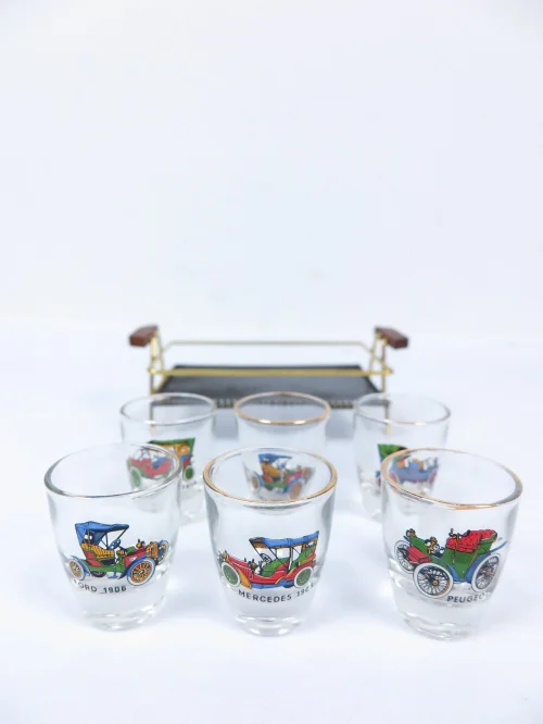 Bild 3 von 50s Schnapps set with vintage cars
