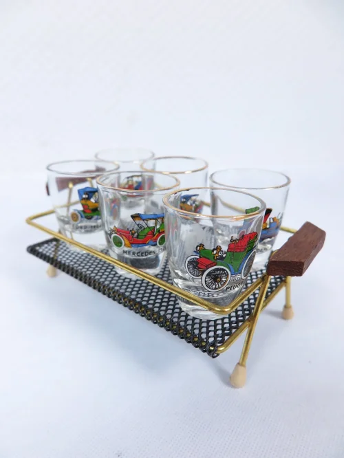 Bild 4 von 50s Schnapps set with vintage cars