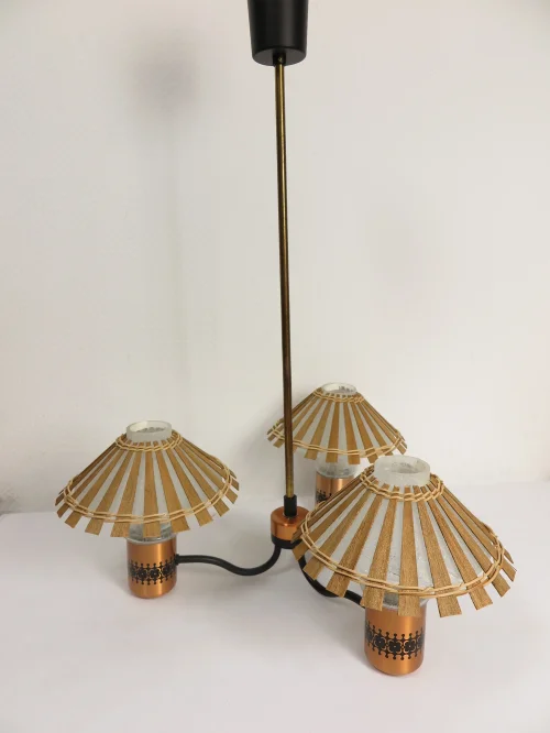 70er Korb Lampe