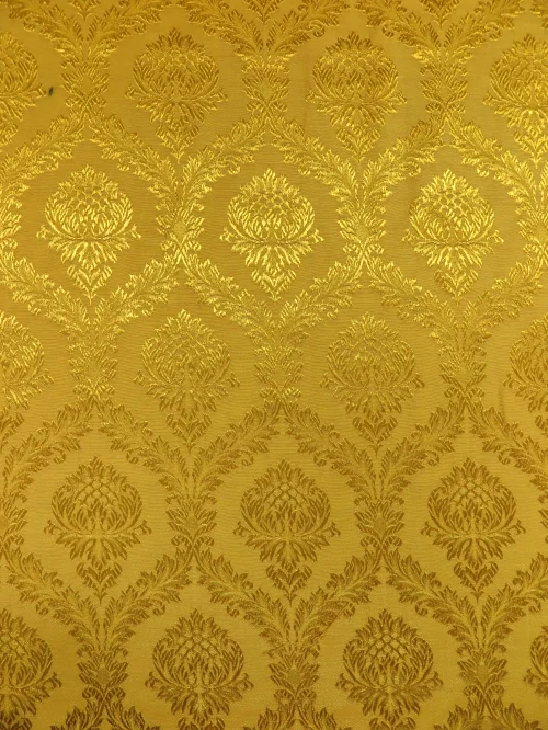 Goldener Gardienenstoff Brokat