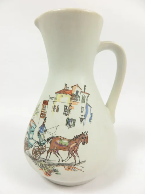 60er Henkelvase mit Motiv