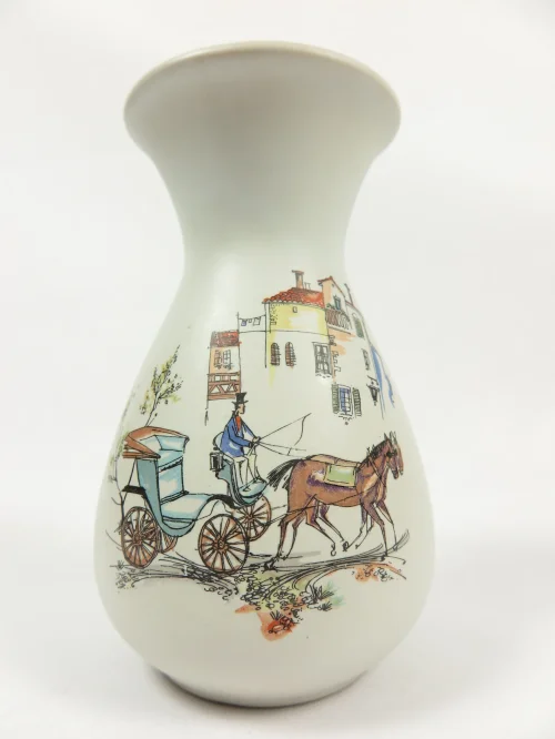 60er Vase mit Motiv