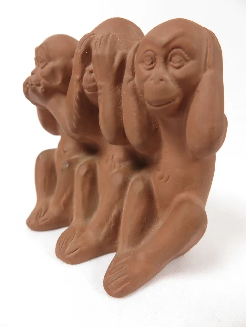 Bild 3 von Trois singes en majolique( ?)