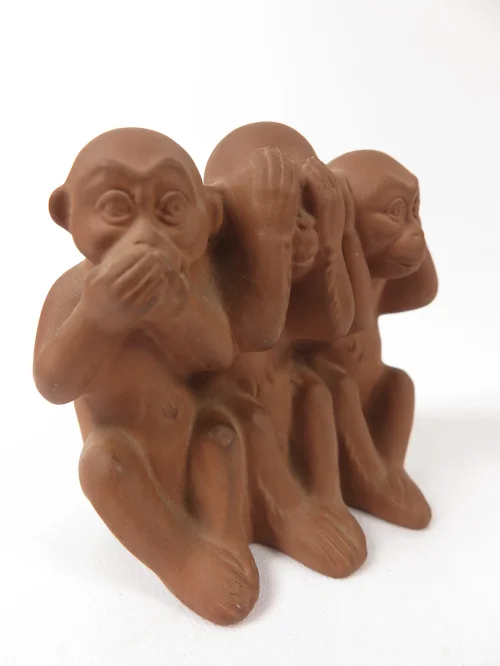 Bild 4 von Trois singes en majolique( ?)