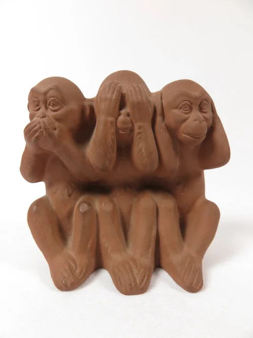 Bild 5 von Trois singes en majolique( ?)