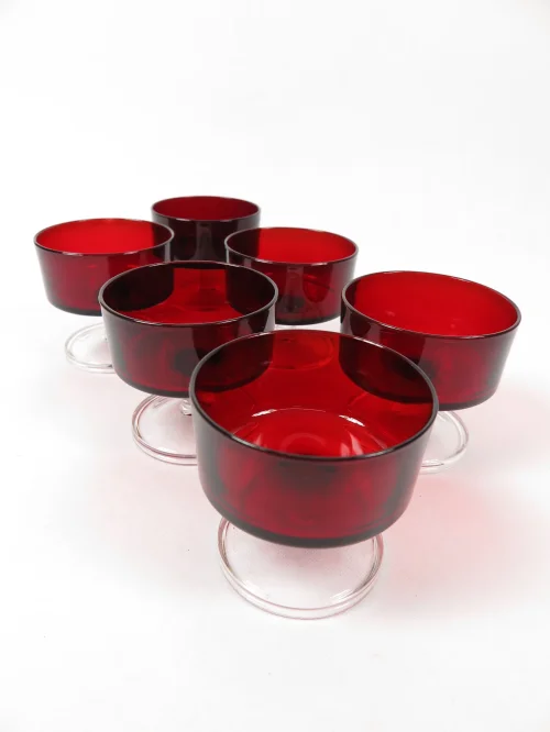 50s champagne glasses Luminarc