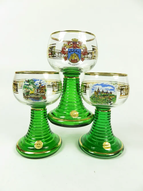 70s wine glasses city views