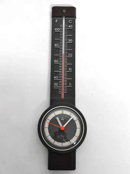 Bild 1 von 70er Thermometer mit Uhr