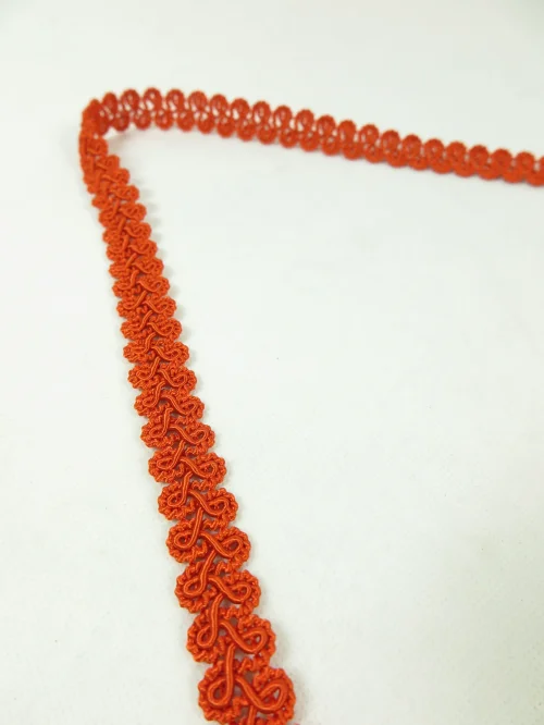 Bild 2 von 70er Borte, Bordüre, Spitze, Litze, Orange