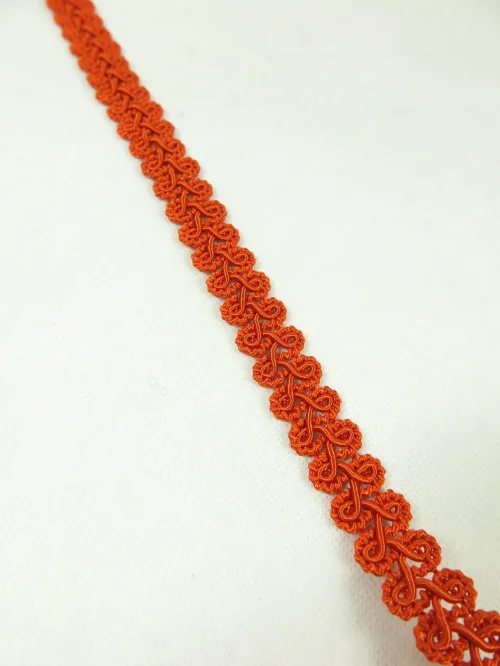 Bild 3 von 70er Borte, Bordüre, Spitze, Litze, Orange