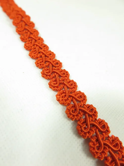 Bild 4 von 70er Borte, Bordüre, Spitze, Litze, Orange