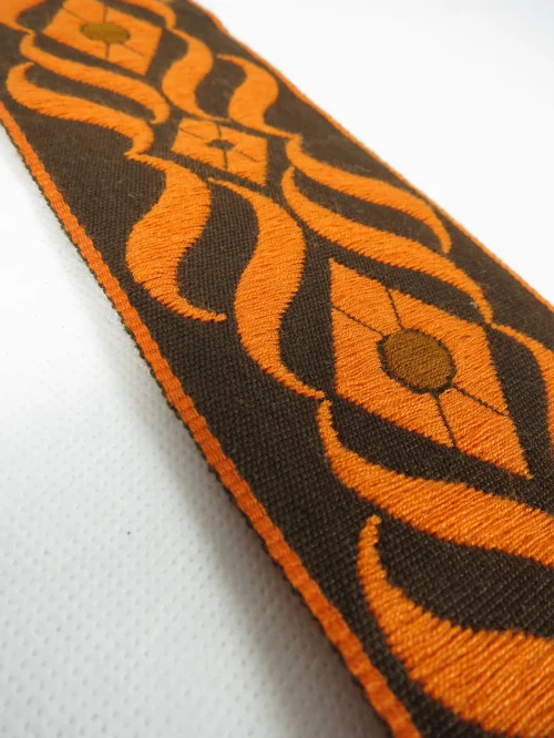 70er Borte, Bordüre, Spitze, Litze, Orange