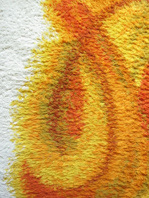 Bild 2 von Vintage Teppich Weiß-Orange-Rot 200x300