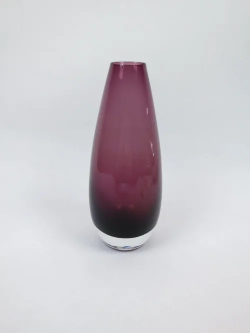 60er Glasvase Rauchglas