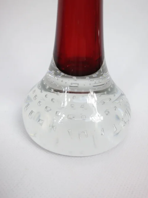 Bild 3 von 70er Murano Orchideenvase rot Weiß