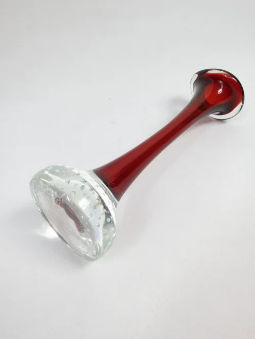 Bild 4 von 70er Murano Orchideenvase rot Weiß
