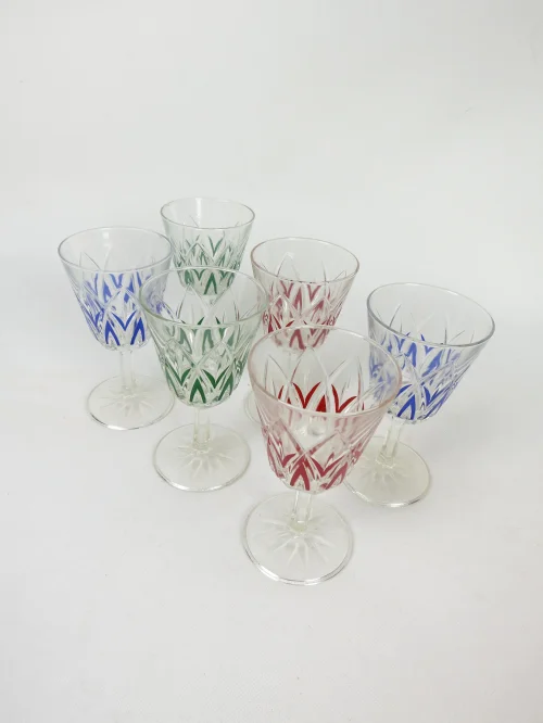 60er Weingläser 6 Stück