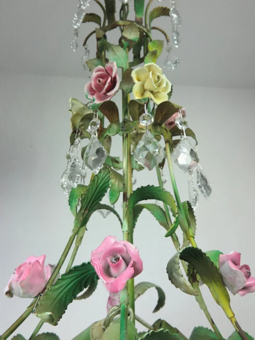 Bild 4 von 30er Italienischer Porzellan Blumen Leuchter