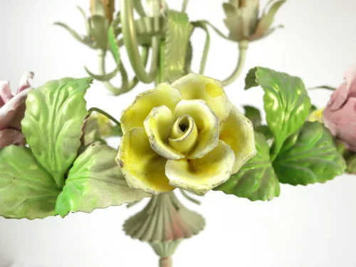 Bild 5 von 30er Italienischer Porzellan Blumen Leuchter Klein