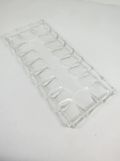 70s cake glass plate